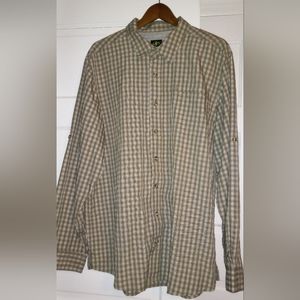 Vintage Nordic Track men's long sleeve shirt green plaid size XL